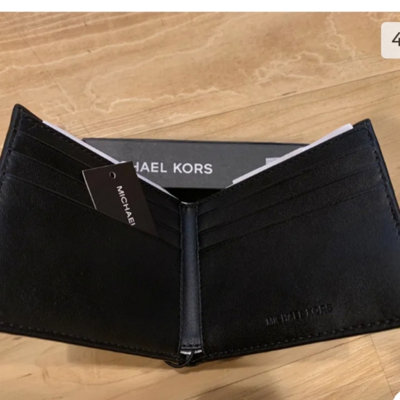 MICHAEL KORS BLUE SLIM BILLFOLD WALLET WITH ORIGINAL GIFT BOX - Picture 5 of 5